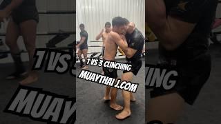 3 vs 1 clinching #muaythaiJ #bangkok #thailand MuaythaiJ.com