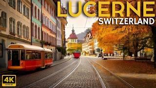 Autumn in Lucerne, Switzerland  City Tour in 4K The ABSOLUTE BEST Autumn Day 