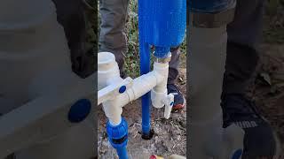 Слив воды с ручной колонки