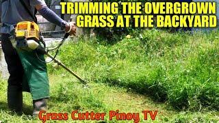 OVERGROWN GRASS CUTTING USING BRUSH CUTTER / GRASS CUTTER MACHINE