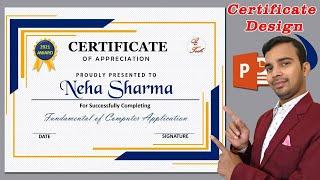 How to Latest Certificate Design In MS PowerPoint #Certificatedesign