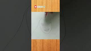 Girl Drawing | Beautiful Girl Drawing #short #youtubeshorts #shortvideo #girldrawing #shorts