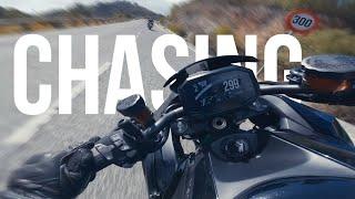 Kawasaki Z H2  Chasing  Yamaha MT 09  en YUNQUERA el CIRCUITO Malagueño 