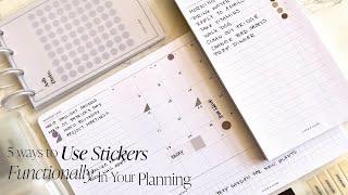 5 Ways to Use Stickers Functionally in Your Planner | Cloth & Paper