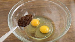 Mischen Sie 2 Eier mit Kaffee! du wirst überrascht sein! in nur 10 Min! Dessert ohne Ofen, ohne Mehl