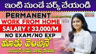 Permanent Work From Home Job | Latest Job Update in Telugu | Work From Home Job