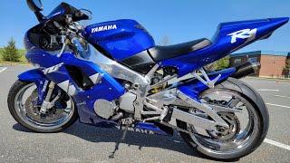 First Generation 1999 Yamaha R1 YZF-R1 Review Start up | Best ever? GOAT 4XV