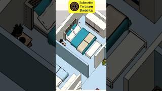 How To Add Furniture In SketchUp #shorts #sketchup #sketchuptutorial #cad #designgorhythm