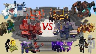 Minecraft Mobs 2vs2 Team Battle! Minecraft random mob battle! Part1