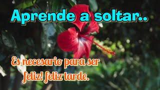 Es necesario aprender a soltar para ser feliz, hermosas frases de buenas tardes.