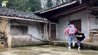 The wife leaves, and the man brings the child to Renovate the old rural house to live