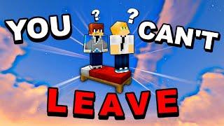 Minecraft Bed Wars But We CANNOT LEAVE Our Island