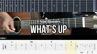 What's Up - 4 Non Blondes | EASY Guitar Lessons TAB for Beginners - Guitar Tutorial