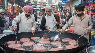 100/- Rs ROADSIDE DHABA FOOD  PAKISTAN STREET FOOD TOUR - CHEAP PRICE BEEF KABAB | GOLA KABAB