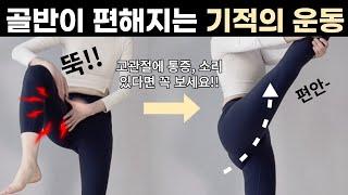 하루 10분만 하세요골반,고관절이 마법같이 편해집니다ㅣ고관절소리, 고관절통증, 고관절찝힘 해결