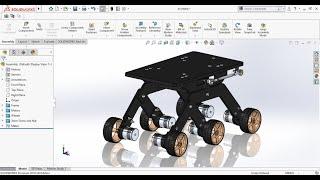 Part 1 Rocker Bogie Mechanism all Parts Design Tutorial in Solidworks