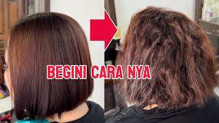 Rambut keriting rusak begini cara smoothing nya