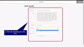 Creating Brief in LawPavilion CMS
