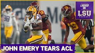 LSU RB John Emery Tears ACL | Brian Kelly on Tigers Plan at DB