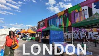  EAST LONDON WALK, DALSTON HACKNEY: LIVELY AND CHAOTIC NEIGHBOURHOOD BURSTING WITH ENERGY,  4K HDR