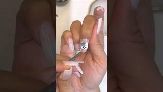 DIY Cute Rabbit Nail Charm #selfnails #nails #nailsathome #naildesigns