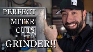 Cut a Perfect Miter Joint/Corner Joint in Metal Tubing with a Handheld Grinder!!