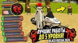 ЛУЧШИЕ РАБОТЫ ДЛЯ НОВИЧКОВ ДО 5 УРОВНЯ НА BLACK RUSSIA! КАК ЗАРАБОТАТЬ МИЛЛИОН В БЛЕК РАША?