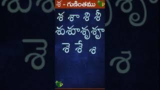 శ శా శి శీ శు శూ శృ శౄ #Guninthalu in telugu | శ గుణింతం | Learn Telugu SA gunintham #shorts