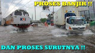 Melihat Proses Banjir Datang Dan Surutnya Di Jalur Rel Kereta Api JIS Jakarta Utara !!