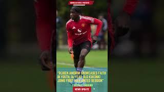 Rúben Amorim Showcases Faith in Youth: 16-Year-Old Kukonki Joins First Man United Session#FootballUn