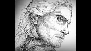 The Witcher Fan Art Geralt of Rivia Sketch YouTube shorts