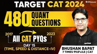 CAT Quant PYQs | Time, Speed & Distance - CAT Previous Year Questions | CAT 2017-23 PYQs | Day 15