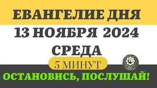 13 НОЯБРЯ СРЕДА ЕВАНГЕЛИЕ ДНЯ 5 МИНУТ АПОСТОЛ МОЛИТВЫ 2024 #мирправославия