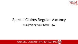 Special Claims Webinar 1 - Vacancies - 1/24/2017