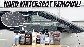 I Compare Hard Water Spot Removal Products On Glass To See What Works Best!