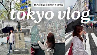 TOKYO JAPAN VLOG 2025  Day 2 (DIY Solo Travel, Exploring SHIBUYA & GINZA, + Konbini Haul)