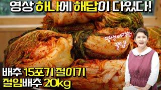 김장김치 100% 성공 노하우 2가지 [절임배추 20kg+배추 15포기 절이기]