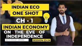 Indian economy on the eve of independence | One Shot | Chapter 1 | Indian economic development