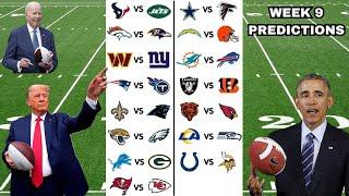 US Presidents Predict Week 9 of the NFL Season