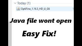 Java files wont open EASY fix!