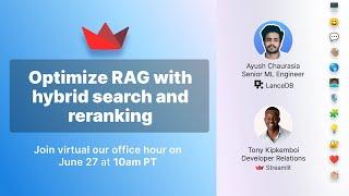 Optimize RAG with hybrid search and reranking