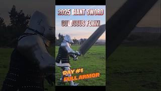 Giant Sword Training in Full Armor Day 1 #giantsword #dragonslayer