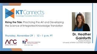 KT Connects |  Practicing the art and science of integrated knowledge translation