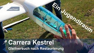 Carrera Kestrel Gleitversuch nach Restaurierung