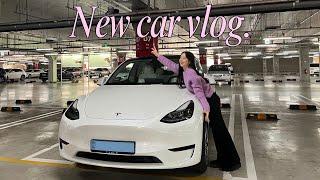언니 차 뽑았다!!I 테슬라 출고 Vlog l 테슬라 주문 과정부터 차량등록 & 출고 픽업 후기 l 테슬라 모델 Y RWD l Tesla model Y