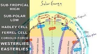 Subtropical high, Subpolar low, Easterlies, Westerlies | Atmospheric circulation | Pressure belts