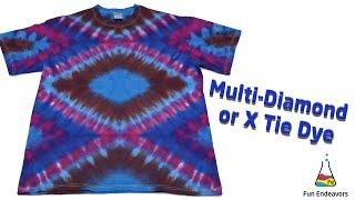 Tie Dye Pattern: Multi-Diamond or X Pattern Tie Dye Shirt