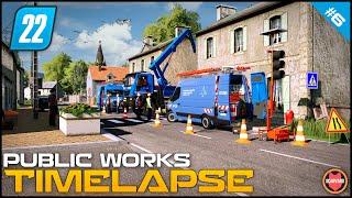  Restoring Power In A Village Part 2. Connecting Last Properties ⭐ FS22 City Public Works Timelapse