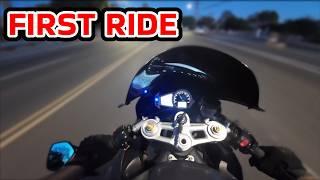 riding my first 600cc motorcycle TRIUMPH DAYTONA 675