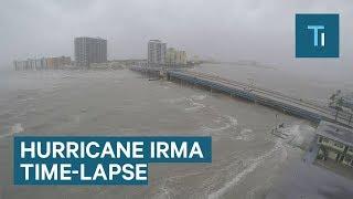 This time-lapse shows Hurricane Irma slamming Miami Beach